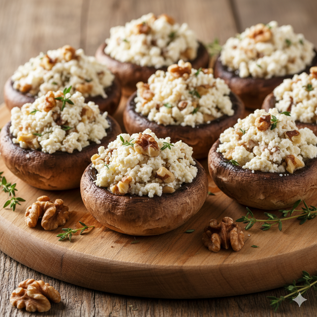Gefüllte Champignons