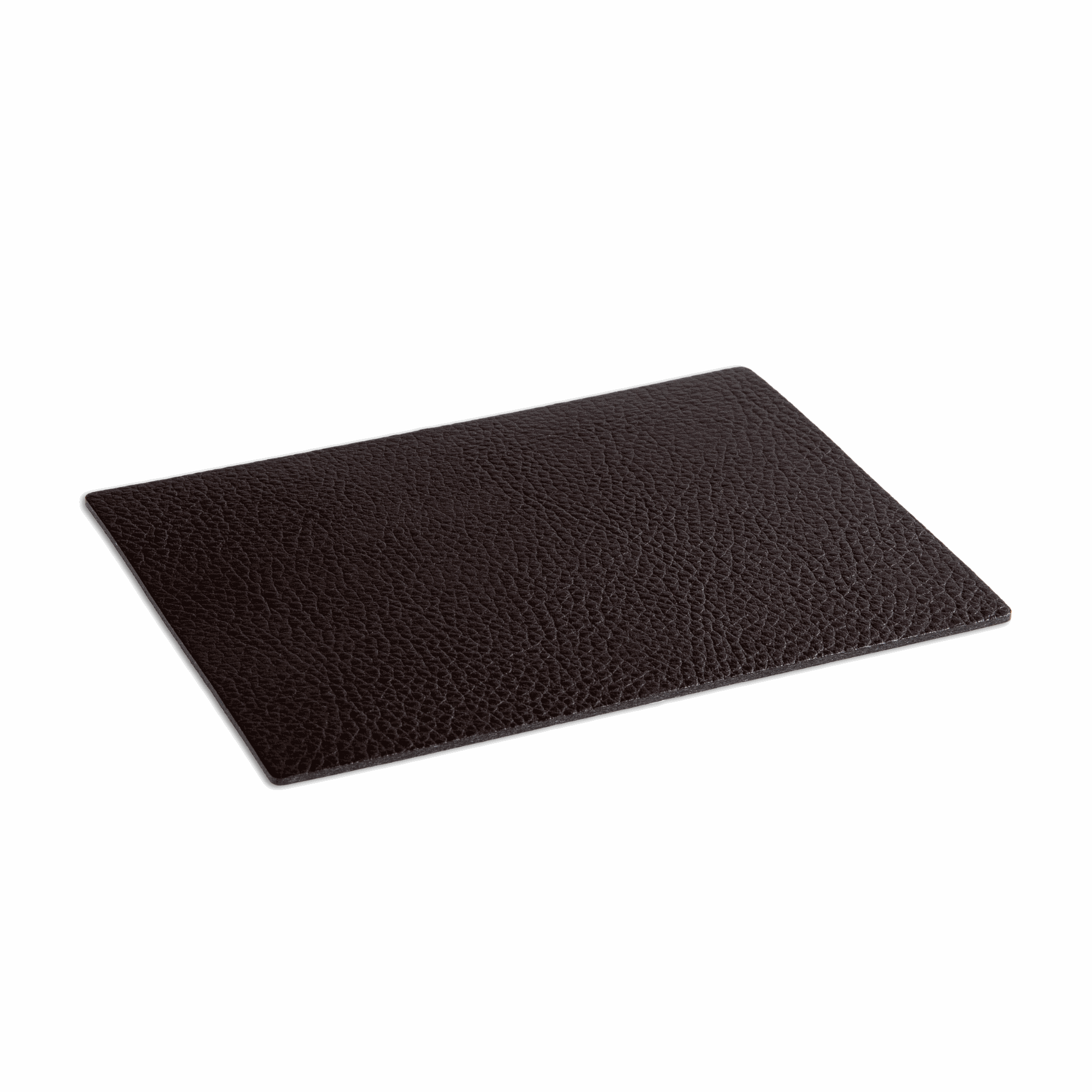 Tischset aus recyceltem Echtleder, schwarz, schützt Tischoberflächen, pflegeleicht, Größe 28,5 x 43,5 cm.