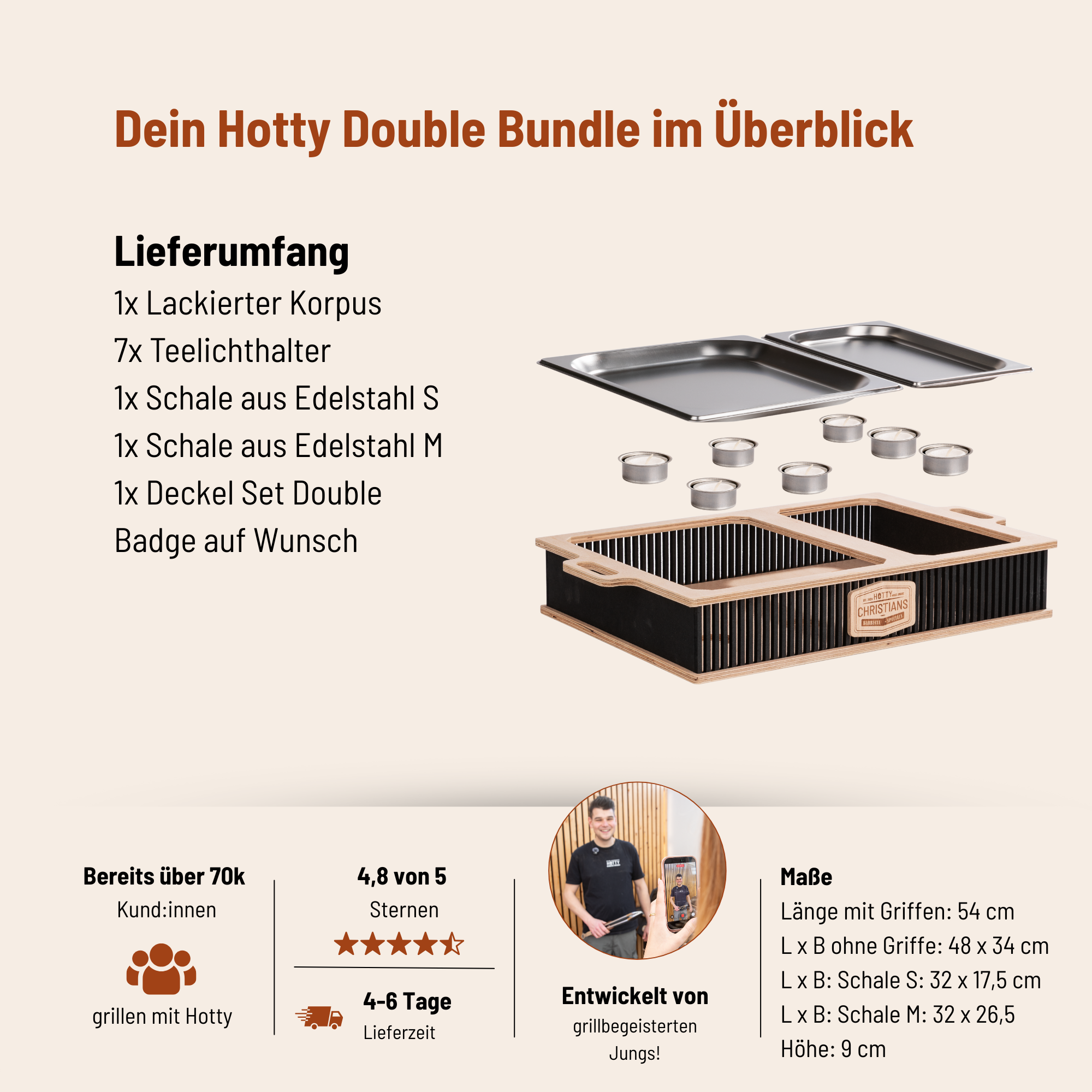 Hotty Legacy Double mit Deckel