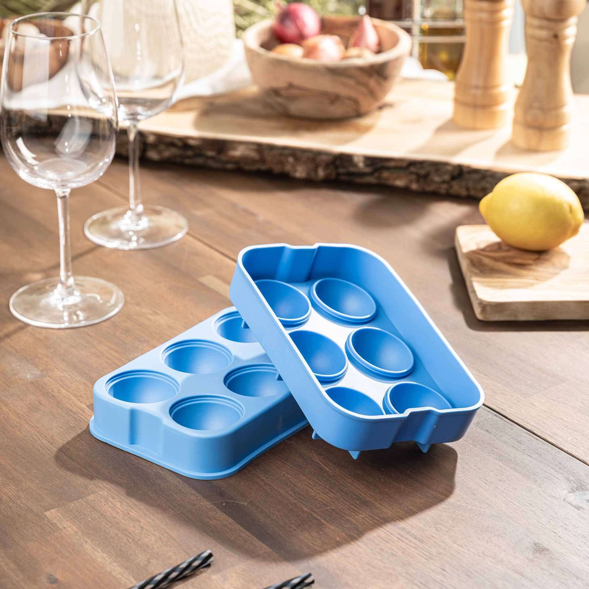 Silikon-Eiswürfelformen für runde und Kristalleiswürfel, passend zu HOTTY Icebuckets, ideal für BBQ-Bar-Feeling.