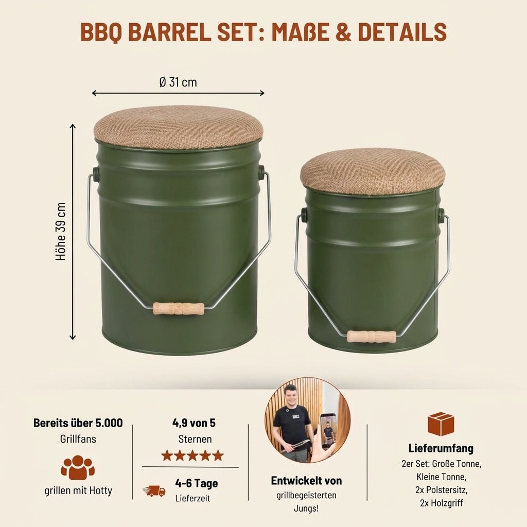 BBQ Barrel Set - Hotty