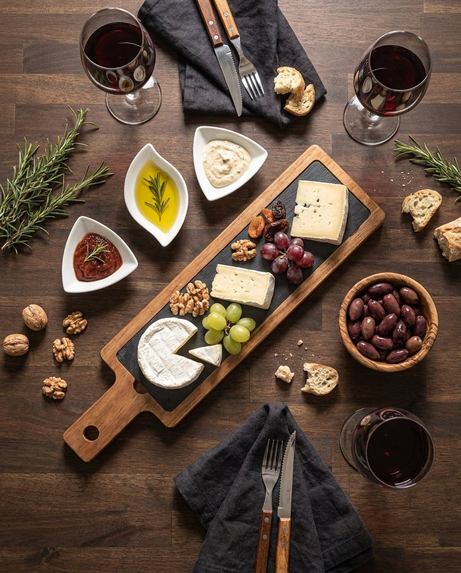 Wein auf. Käse raus. Gäste glücklich.