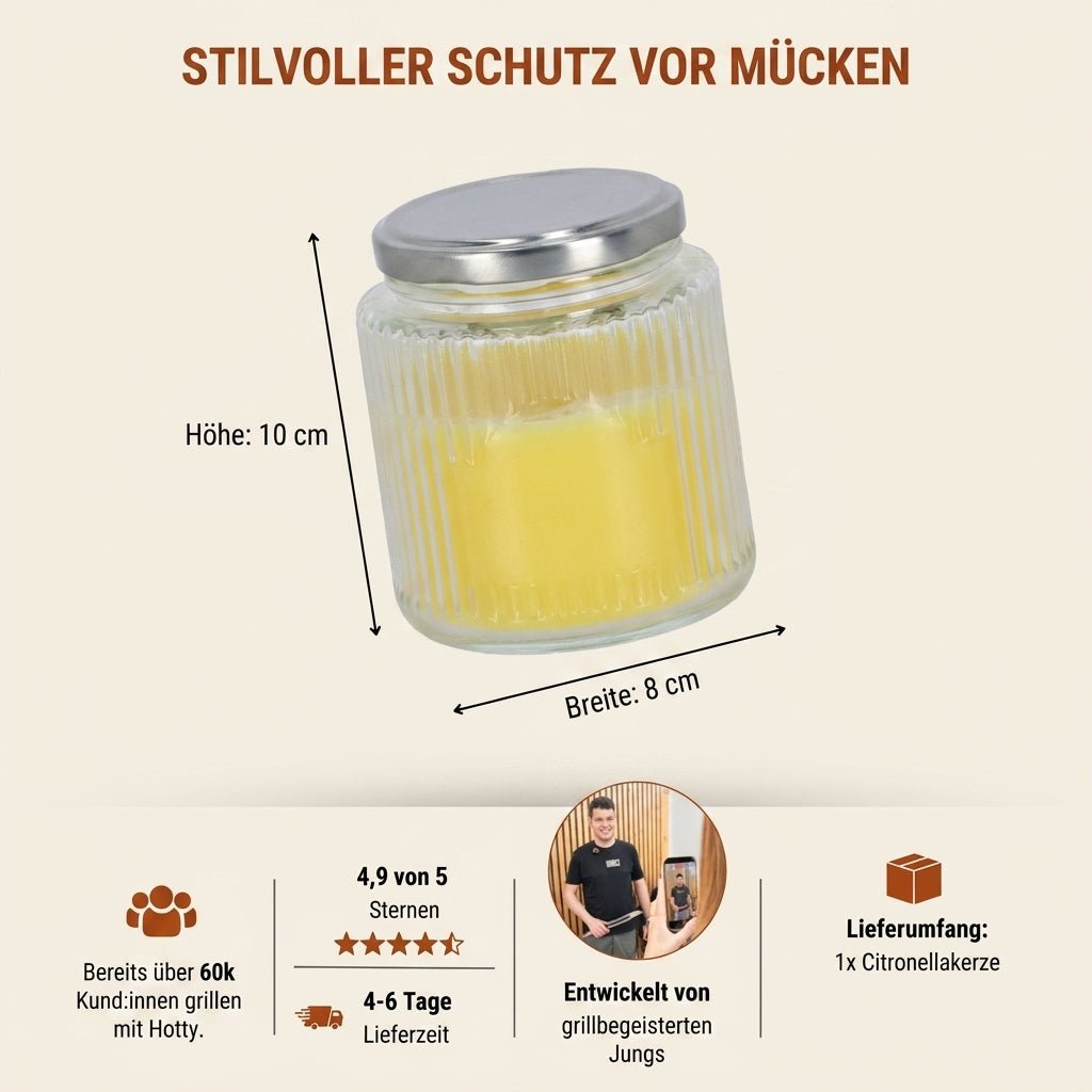 Citronella Glaskerze - Hotty