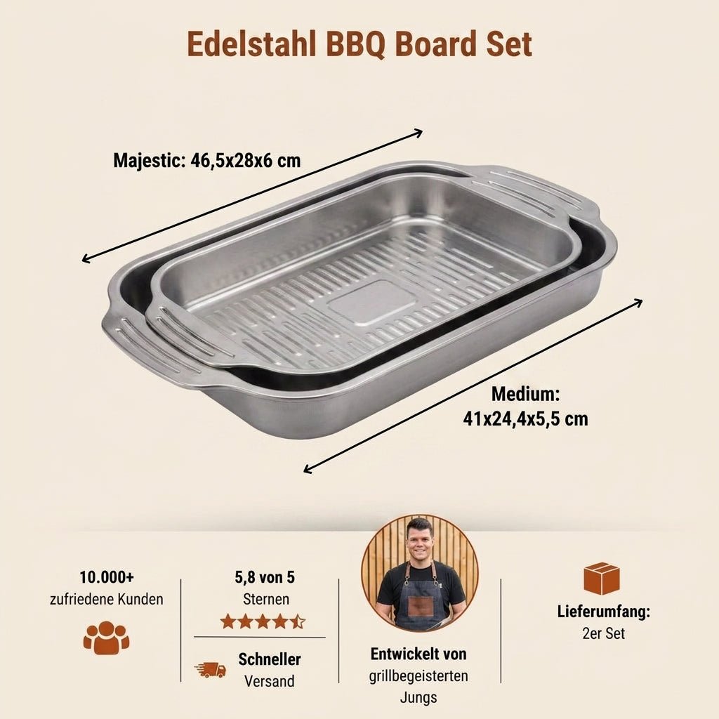 Edelstahl BBQ Board Set - Hotty