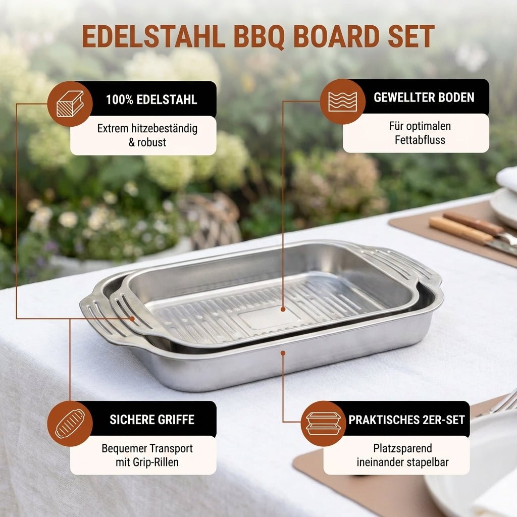 Edelstahl BBQ Board Set - Hotty