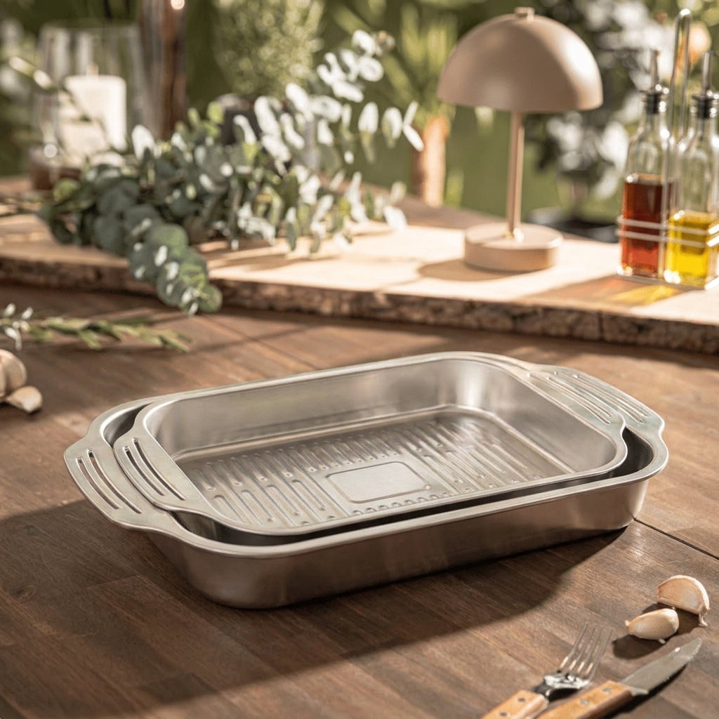 Edelstahl BBQ Board Set