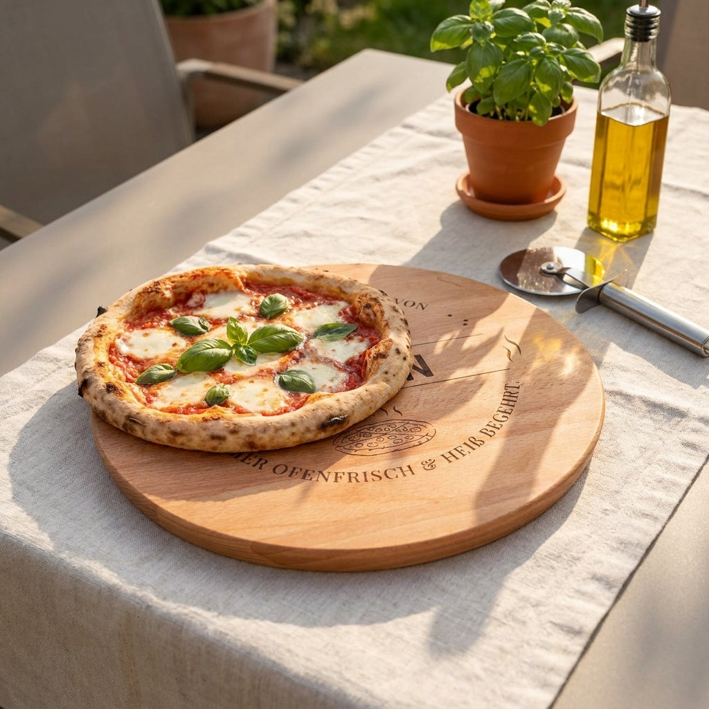 Pizza Board mit Gravur