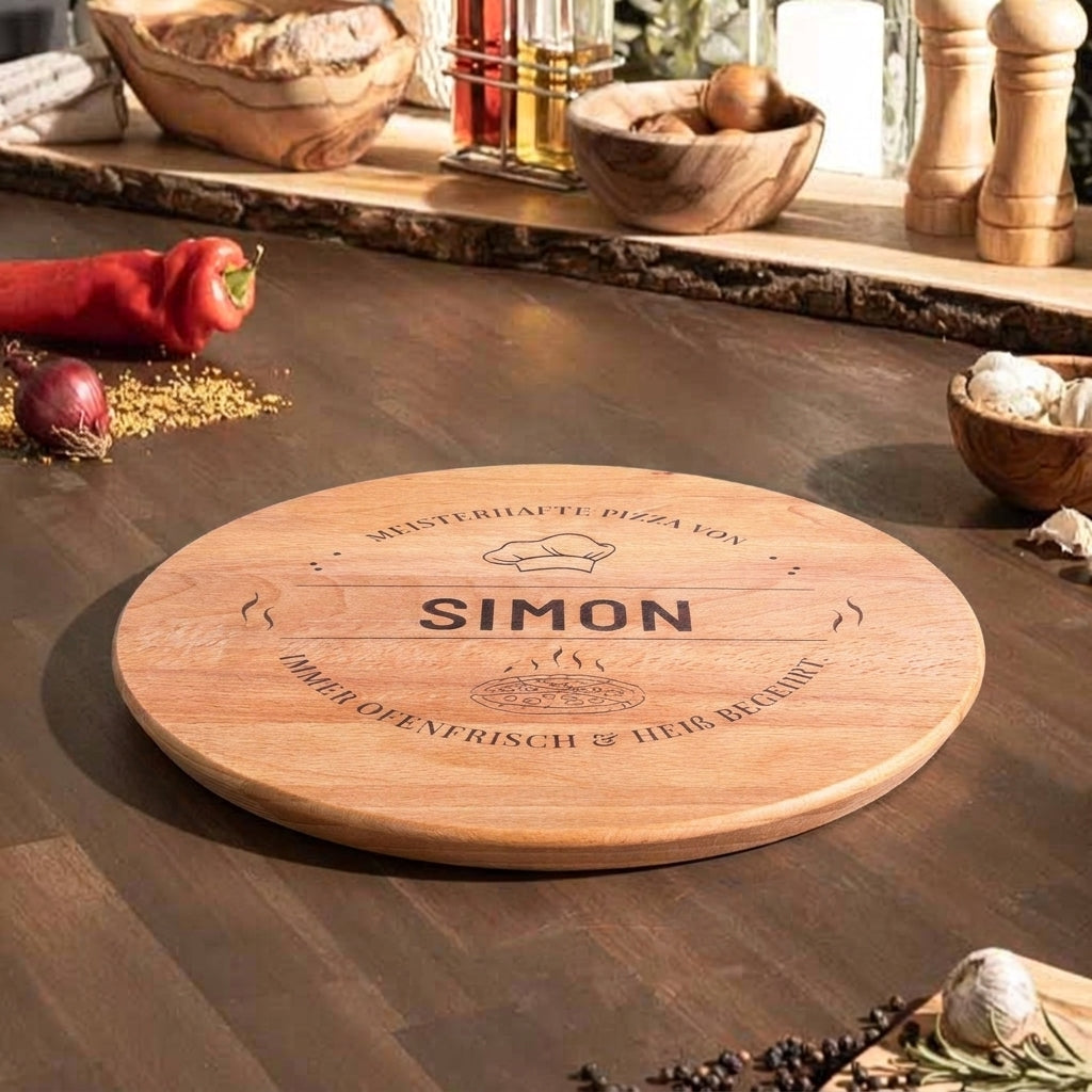 Pizza Board mit Gravur