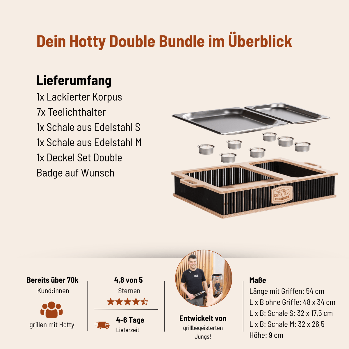 Hotty Legacy Double mit Deckel - Hotty