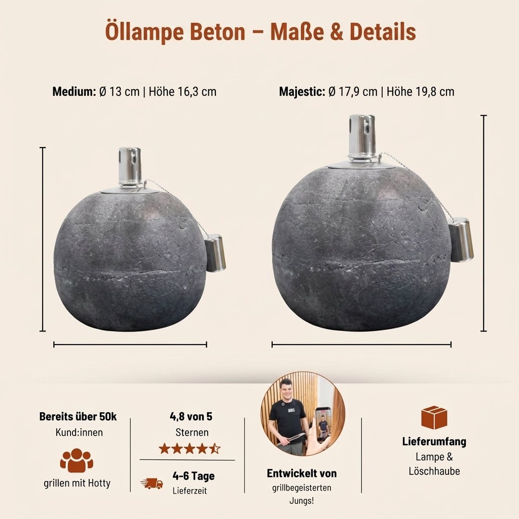 Öllampe Beton - Hotty