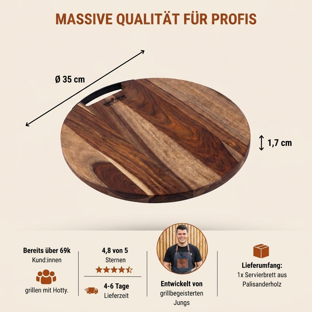 Rose Wood Serving Board - Hotty