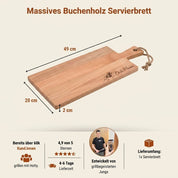 Servier Board mit Griff - mit Gravur - Hotty