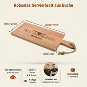 Servier Board mit Griff - mit Gravur - Hotty