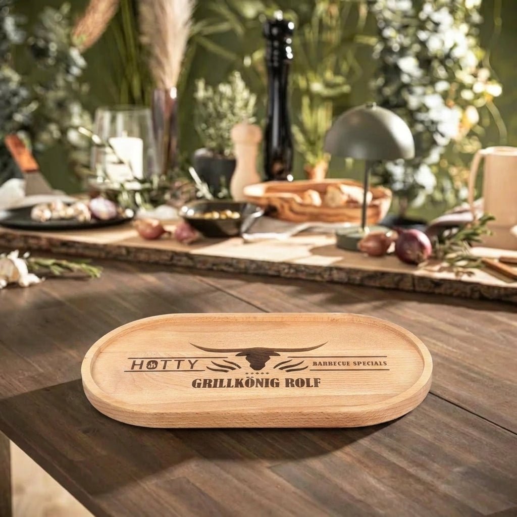 Snack Board Oval - mit Gravur - Hotty