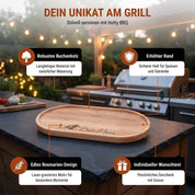 Snack Board Oval - mit Gravur - Hotty