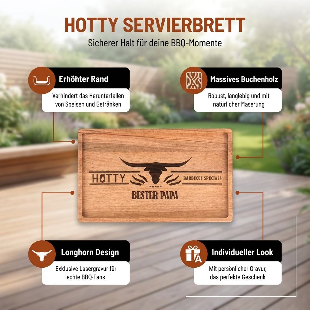 Snack Board Square - mit Gravur - Hotty