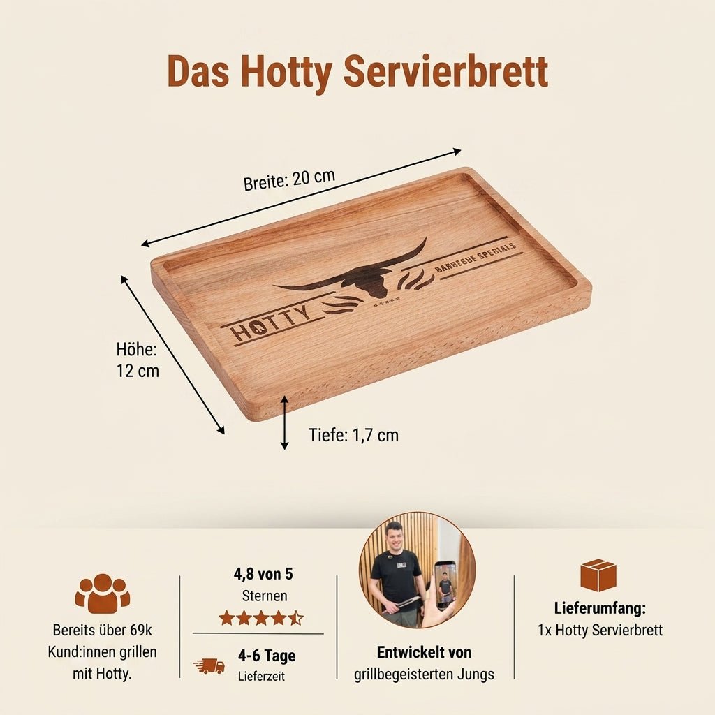 Snack Board Square - mit Gravur - Hotty