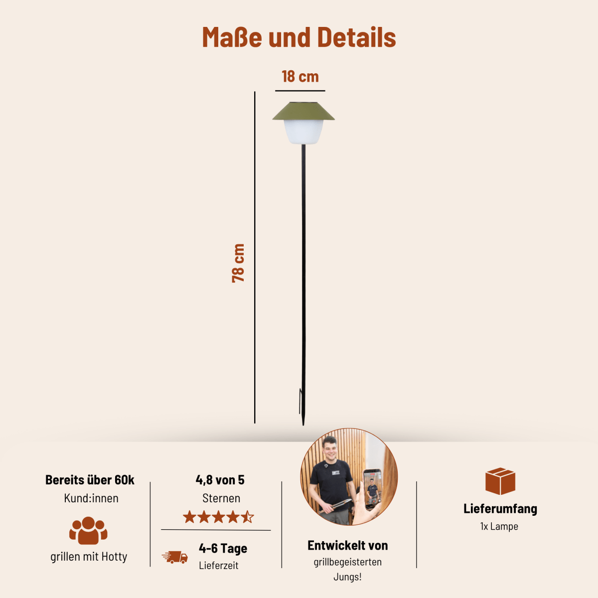 Solar Steckleuchte - Hotty
