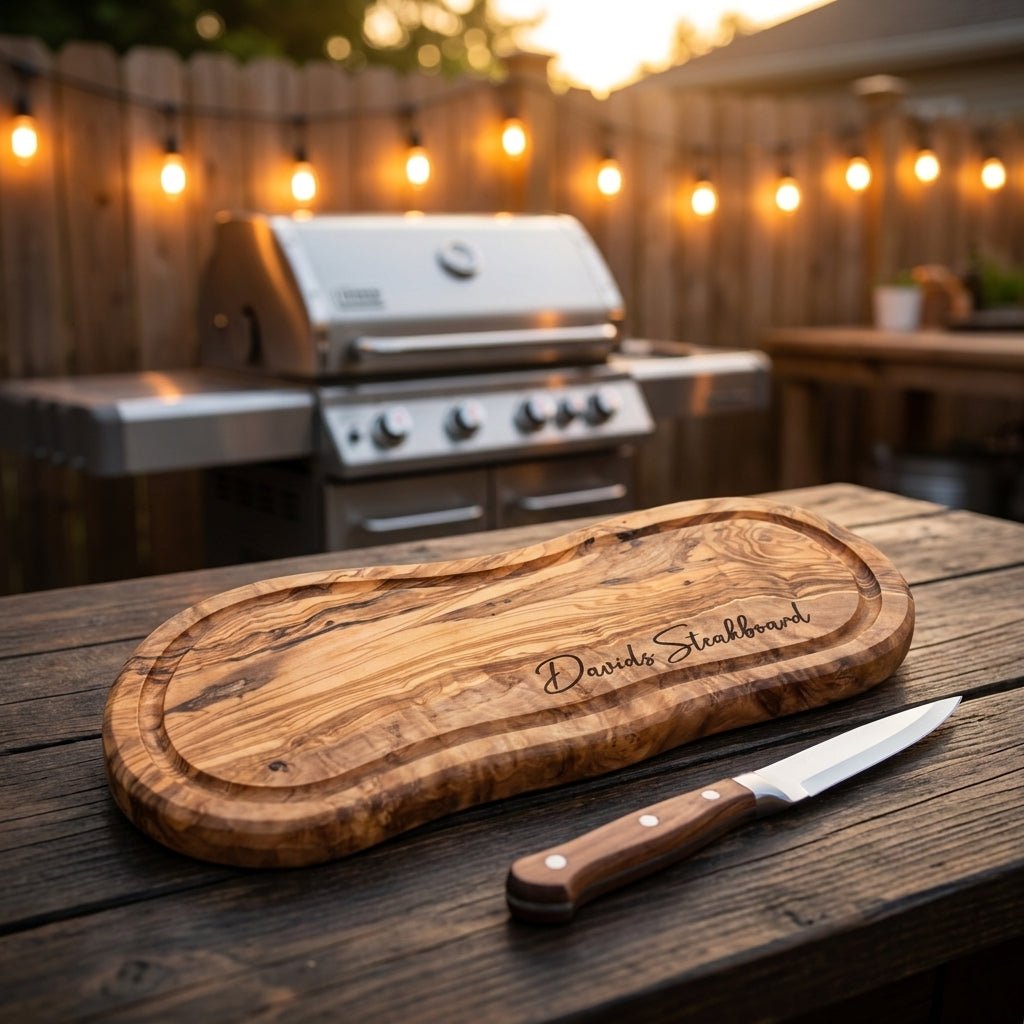 Steak Board Olive - mit Gravur - Hotty