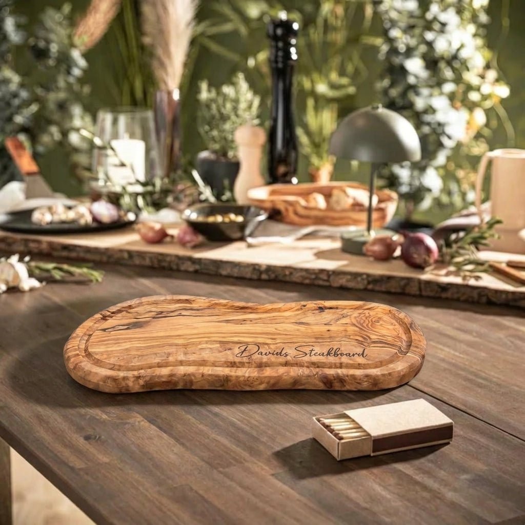 Steak Board Olive - mit Gravur - Hotty