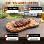 Steak Board Olive - mit Gravur - Hotty