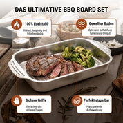 Edelstahl BBQ Board Set