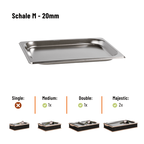 Schale M - 20mm tief (Schale Hotty)